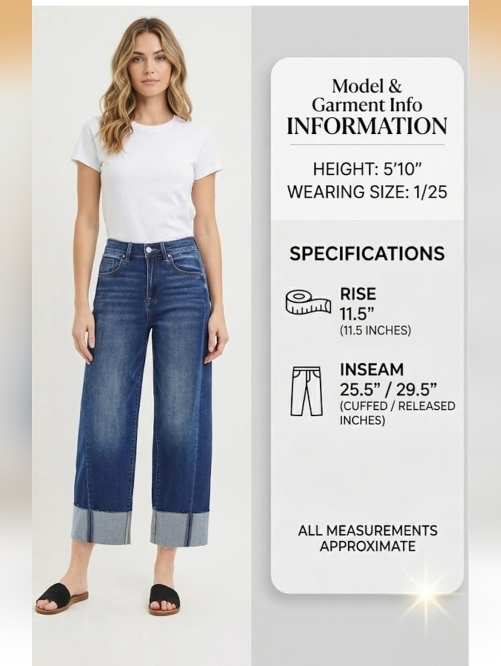 Risen High Rise Architectural Curved Leg Barrel Jeans 0/24 Dark Wash Boutique